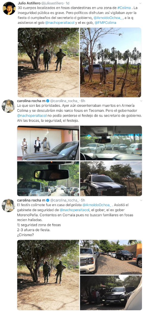 Imágenes tomadas de Twitter.