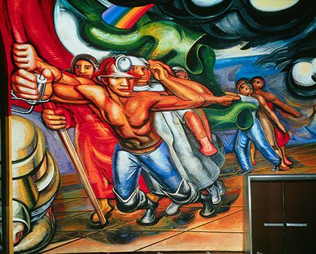 Obra de David Alfaro Siqueiros. Imagen tomada de Pinterest.